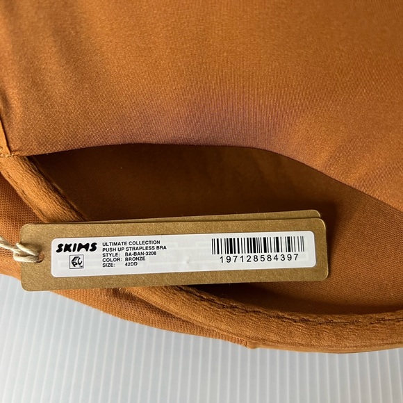 SKIMS bronze NWT push up strapless bra 42DD - Picture 6 of 8